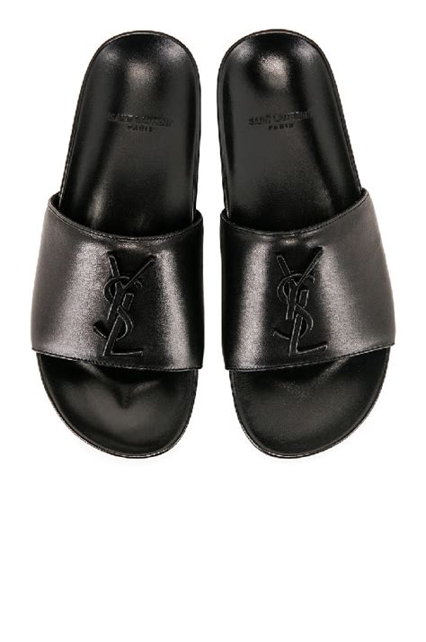 ysl joan slides|Saint Laurent Joan YSL Brooch Sport Slide Sandal, .